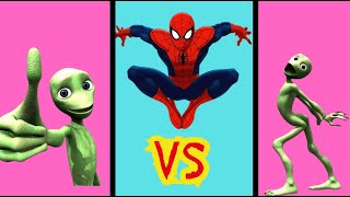 Dame tu cosita VS Funny alien VS Alien dance VS Green alien challenge dametucosita [upl. by Nalaf]