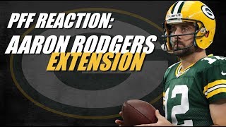 PFF Reaction Aaron Rodgers Extension [upl. by Acireit]