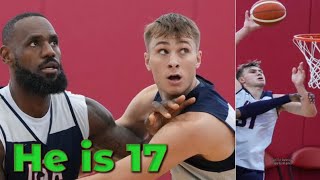 17 Year Old Cooper Flagg Torches NBA Stars ✨ [upl. by Anaitak]