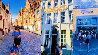 OUR FIRST DAY IN BRUGGE BELGIUM ROOM TOUR HOTEL NAVARRA  PART 1  AMAZING PLACE [upl. by Wojak]