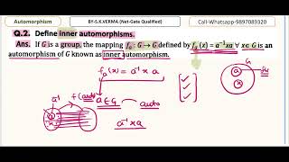 AUTOMORPHISM OF GROUP [upl. by Durst]