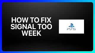 How To Fix WiFi Signal Too Week On Ps5 Tutorial [upl. by Fortunia]