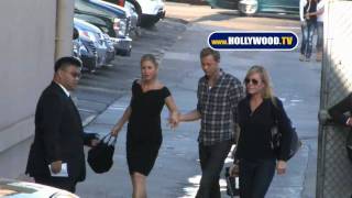 Christina Applegate Arrives At Jimmy Kimmel Live [upl. by Alvira674]