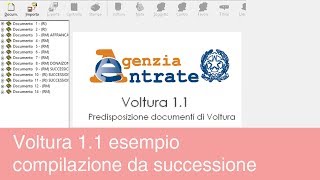 Voltura 11  esempio compilazione da successione [upl. by Yahsram]