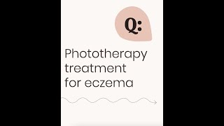 Phototherapy treatment for eczema [upl. by Iahcedrom]