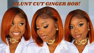 PERFECT BOB WIG FOR THE FALL  GINGER BLUNT CUT BOB  Luvme Hair  Chev B [upl. by Arenat815]