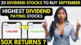 Top 20 Highest Dividend Paying Stocks for September 2024 [upl. by Mairem]