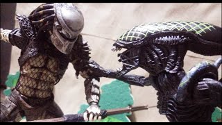 Alien vs Predator an epic battle stop motion [upl. by Azil]