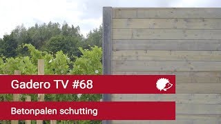 68 Schutting van betonpalen met gleuf gevuld met blokhutprofielen [upl. by Remmos]