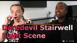 Daredevil Stairwell Fight Scene  Daredevil Season 2  2016 HD REACTION 🔥 [upl. by Neelia]