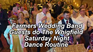 Farmers Wedding Band  Guests Do The Whigfield Saturday Night Dance Routine [upl. by Anaej]