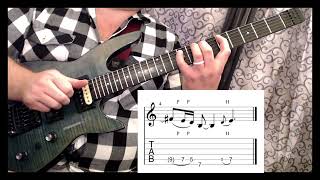 Line Lesson 1 Allan HoldsworthStyle Dorian Chromatic Guitar LineLick Em [upl. by Ztnaj]