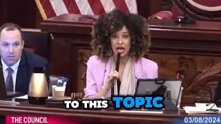 NYC Councilwoman FLIPS OUT when quotDonald Trumpquot Calls Into Meeting [upl. by Hynes]