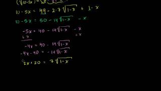 More Involved Radical Equation Example [upl. by Divine]