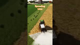 Spreading lime to improve PH Farming Simulator 22 ALMA Missouri [upl. by Yanetruoc893]