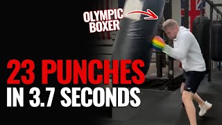 Wow How Many Punches can Olympic Boxer Throw in 3 Seconds shorts [upl. by Lerred711]