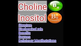 CholineB4 and InositolB8  Vitamin B4 amp B8 Lecture [upl. by Norri]