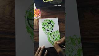 🕉️🙏🍁🌺Easy Ganesha drawing Leaves Painting shorts ytshorts shortsfeed viral trending art [upl. by Yroc]