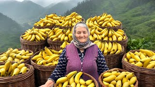 Grandma Ulduzs Secrets Making Fresh and Organic Banana Jam for Winter [upl. by Slrahc]