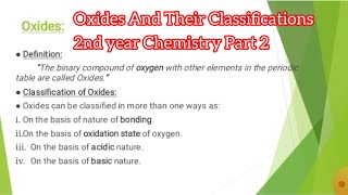 Oxides  Chemistry Class 12 Chapter1 [upl. by Atsyrt]