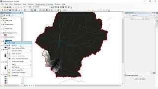 CATCHMENT AREA CALCULATION USING ARCGIS104  WATERSHED ANALYSIS [upl. by Linc]