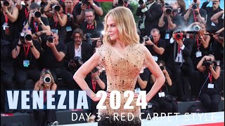 VENEZIA FILM FESTIVAL 2024  Day 3 Red carpet Style 4K [upl. by Letniuq987]