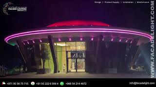 Al Suhub Rest Area  Facade Lighting Project dubai lightingsolutions [upl. by Cly]