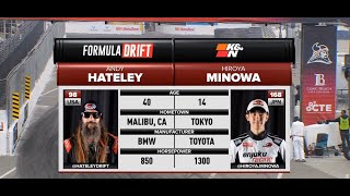 Hiroya Minowa Vs Andy Hateley  Formula DRIFT Long Beach 2024  PRO Round 1  Seeding 16 [upl. by Gignac928]