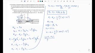 MECANICA DE FLUIDOS  Calcular la velocidad del liquido en esta calcúlese el gasto [upl. by Matthus]