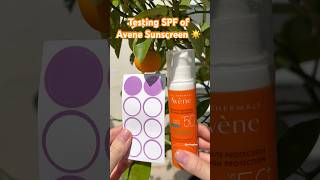 Avene Sun ☀️ 50 High Protection Fluid SPF Test Revealed shorts skincare sun [upl. by Caroline731]