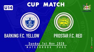 Barking FC Yellow vs Prostar FC Red  London FA CUP  U14 [upl. by Judsen]