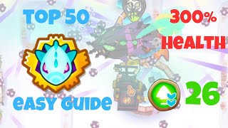 BTD6 How to Beat 300 HP Ranked Normal Lych 42 Winter Park in 26 Tiers Full Easy Top 50 Guide [upl. by Aley394]