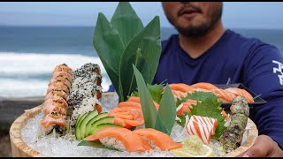 EPIC SALMON SUSHI PLATTER Using My Wild Salmon Catch  Part 2 [upl. by Meekar]