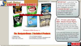 BEST Hostgator coupon code  OVER 1000 Bonus Tutorial [upl. by Maclean]