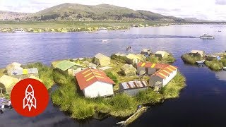 The ManMade Floating Islands of Lake Titicaca [upl. by Yatnoj]