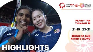 PearlyThinaah 2  0 JeongKim  Separuh Akhir  Malaysia Masters 2023 [upl. by Lleryt]