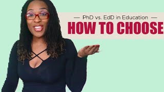 DOCTOR OF EDUCATION VS PHD How to choose the best gradprogram [upl. by Arteid]