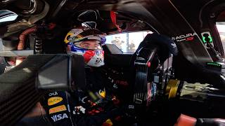 Max Verstappen driving the Acura ARX06 in Las Vegas [upl. by Enyleve]