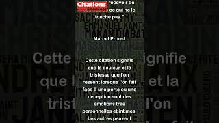 Le chagrin est égoïste et ne peut recevoir de remède de ce qui ne le touche pas  Marcel Proust [upl. by Narcis]