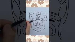 How to Draw Chase Paw Patrol from Paw Patrol drawing howtomake craftideas shorts [upl. by Edahsalof389]