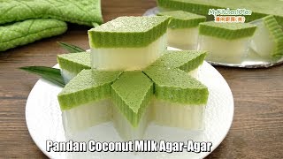 Pandan Coconut Milk AgarAgar  MyKitchen101en [upl. by Gwenn]