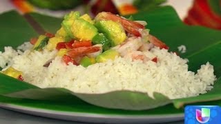 Receta de Arroz a la Porompompero con Maite Perroni y Pedro Fernández  Despierta América [upl. by Troxell]