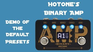 Hotones Binary Amp  Demo Of The Default Presets [upl. by Neerihs]