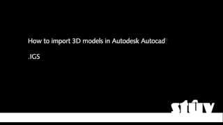 How to import 3D models in Autodesk Autocad©  IGS [upl. by Ahsile394]