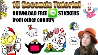 Download Line Free Stickers from other Country [upl. by Amati]