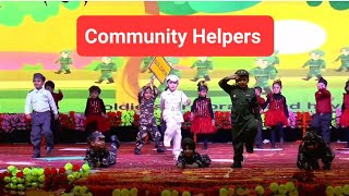 Community Helpers Song Unsung Heroes Song Nursery Kids Dance Annual DayJalsa [upl. by Terryn]