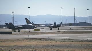 Plane Spotting  F22 F35 take off at OAK  San Francisco Fleet Week  Oct 13 2024 [upl. by Rebmaed]