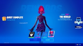 Fortnite Complete 3 The Herald Quests  How to unlock The Herald Skin Pickaxe Back Bling Fortnite [upl. by Tien512]