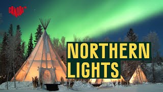 Stunning Northern Lights over Yellowknife  Explore Canada [upl. by Ahsinehs]