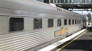 Australian Trains Indian Pacific at Homebush [upl. by Nadruoj]